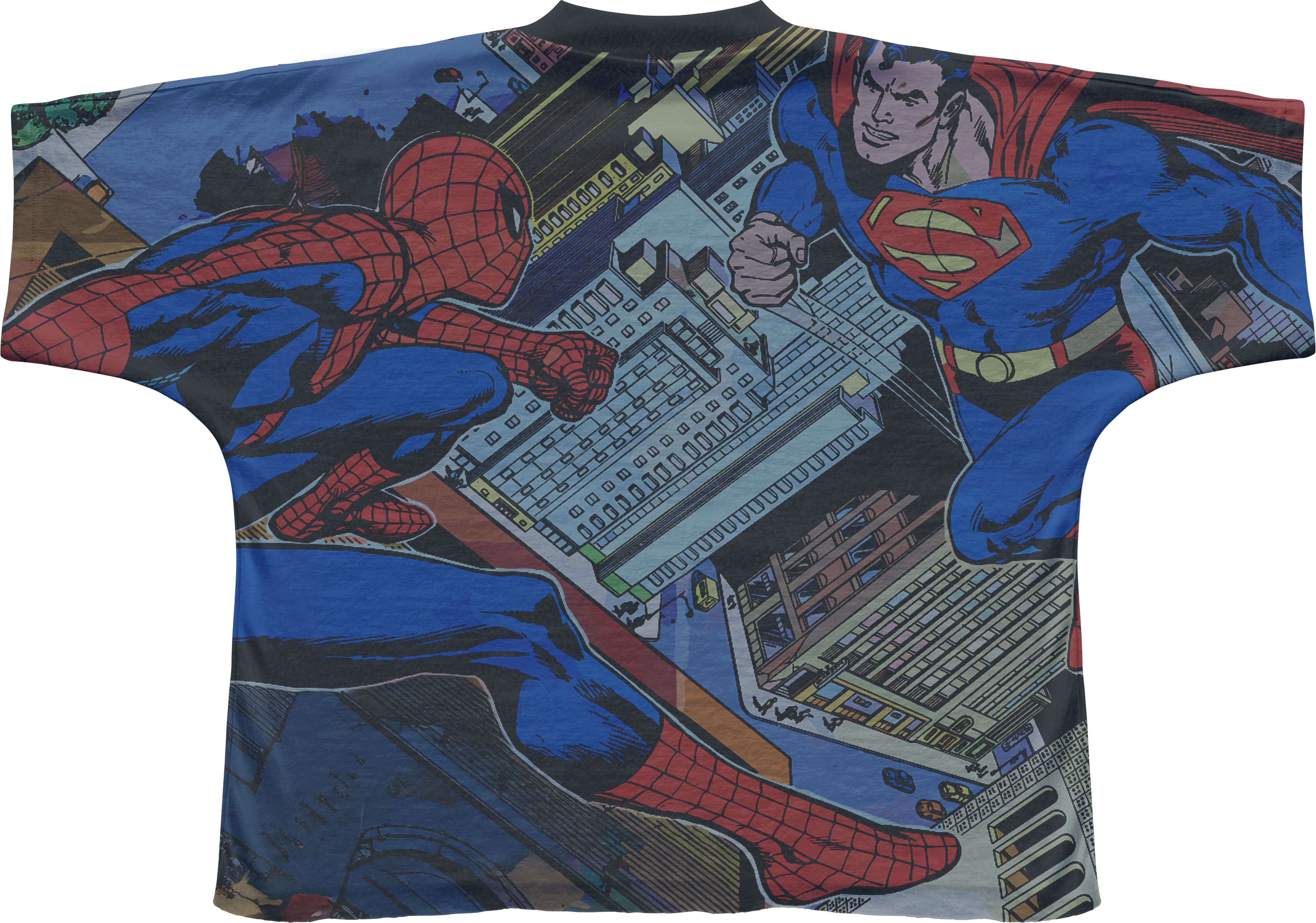 MEGALORE SUPERMAN SPIDERMAN TEE