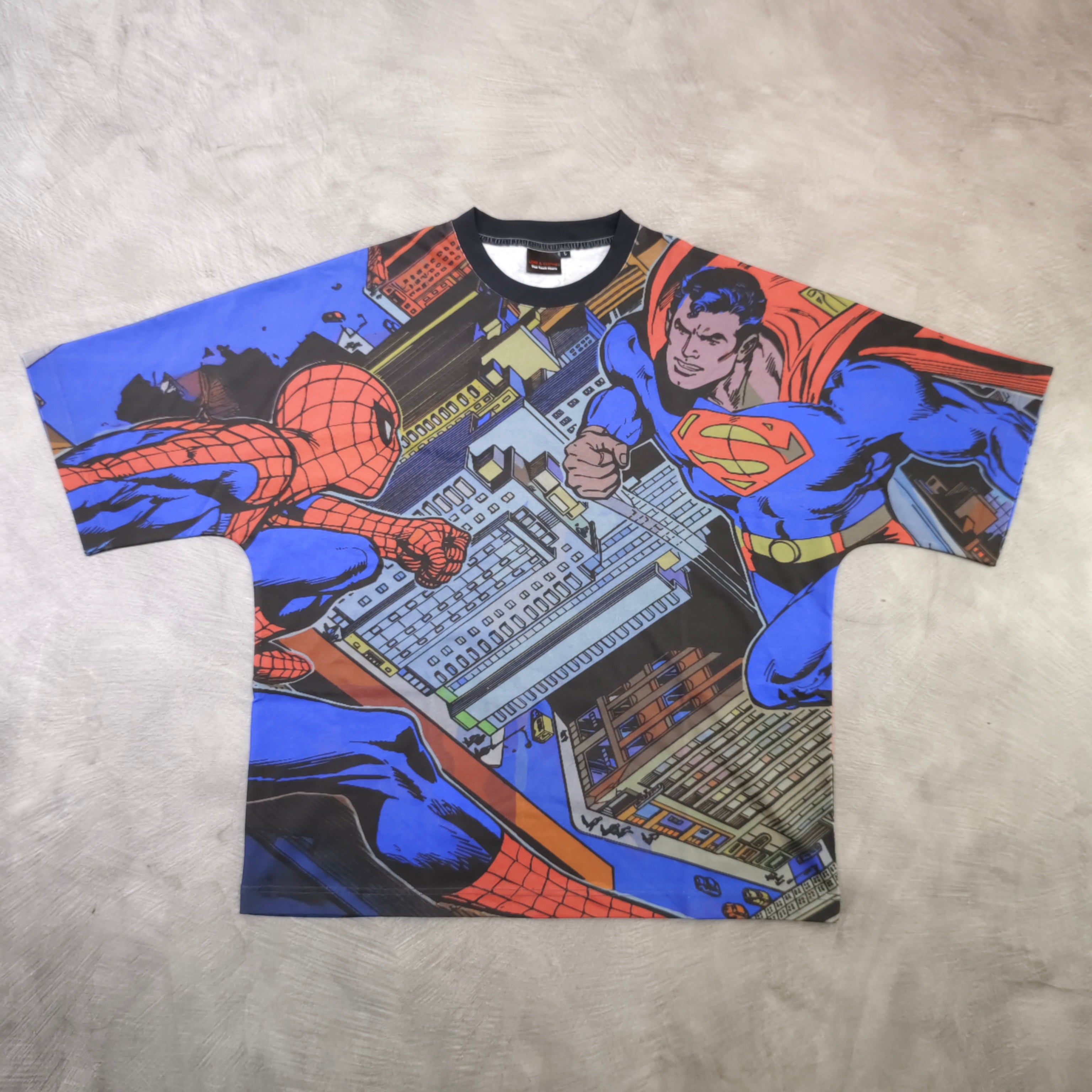 MEGALORE SUPERMAN SPIDERMAN TEE