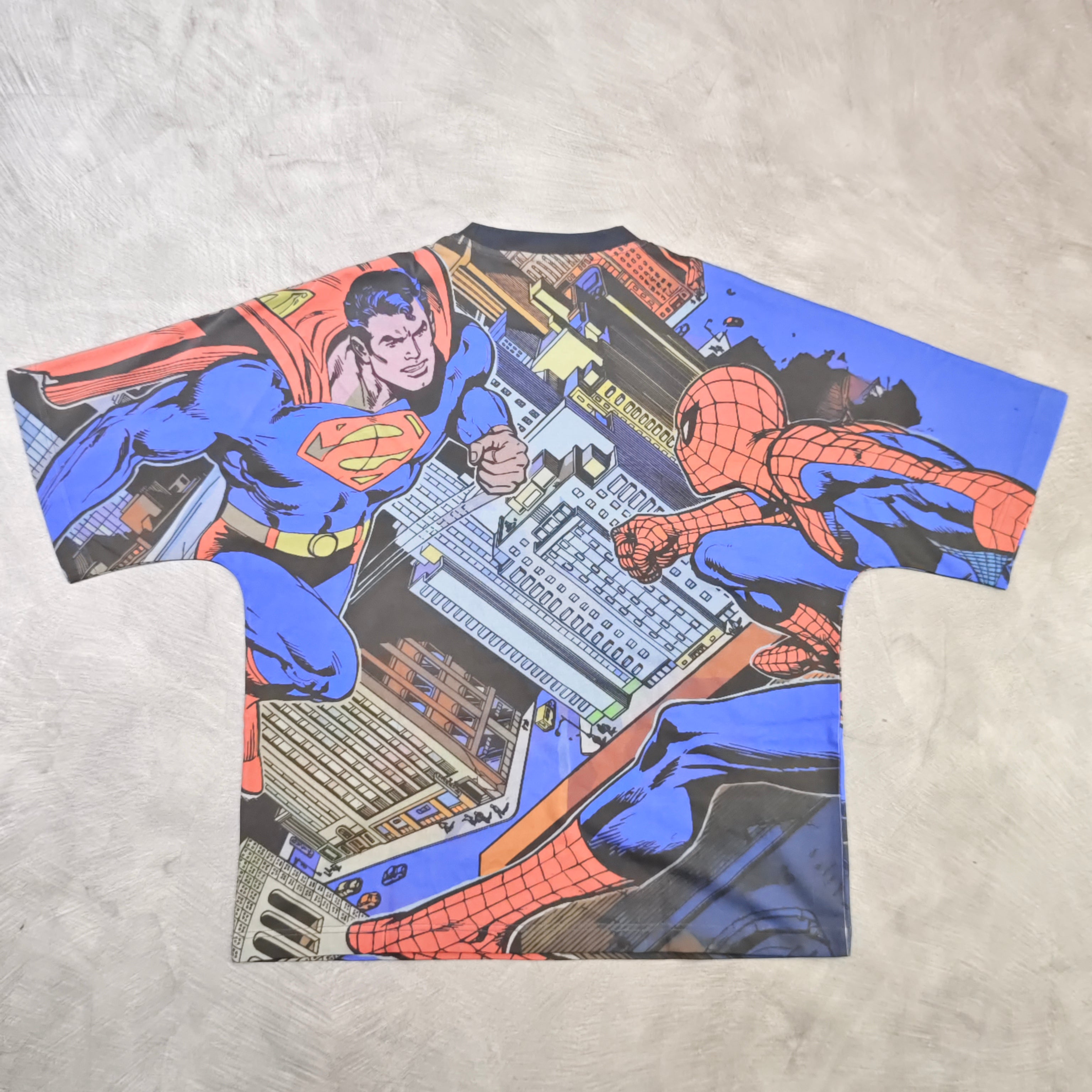 MEGALORE SUPERMAN SPIDERMAN TEE